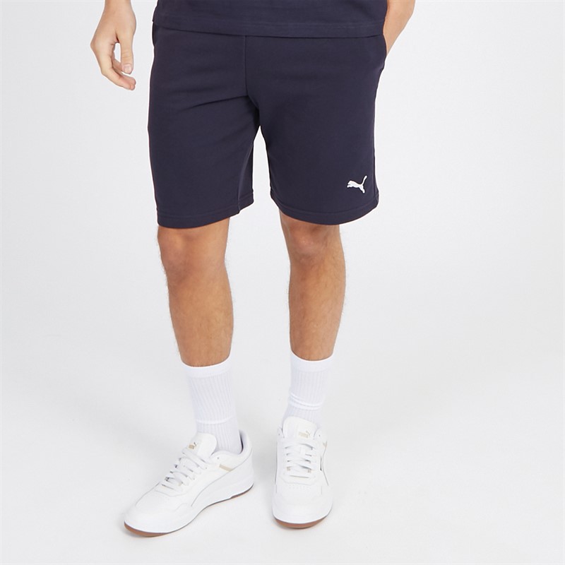 Mens Essentials Small Logo Fleece Shorts New Navy