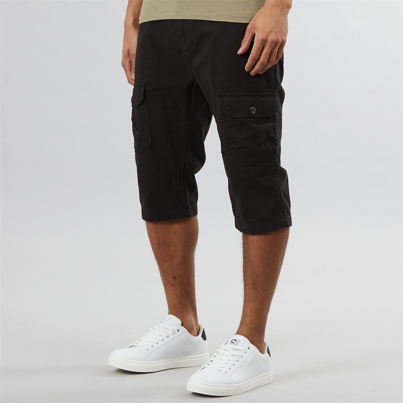 Mens Ardwick 3/4 Cargo Shorts New Black