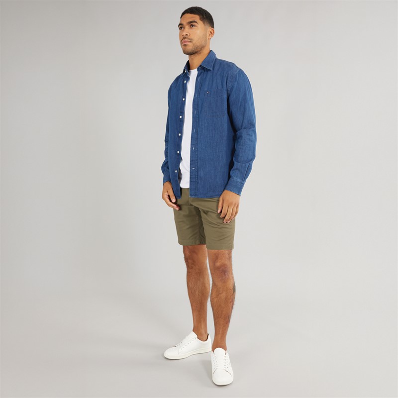 Mens Harlem Chino Shorts Battle Green 4 Mens Harlem Chino Shorts Battle Green