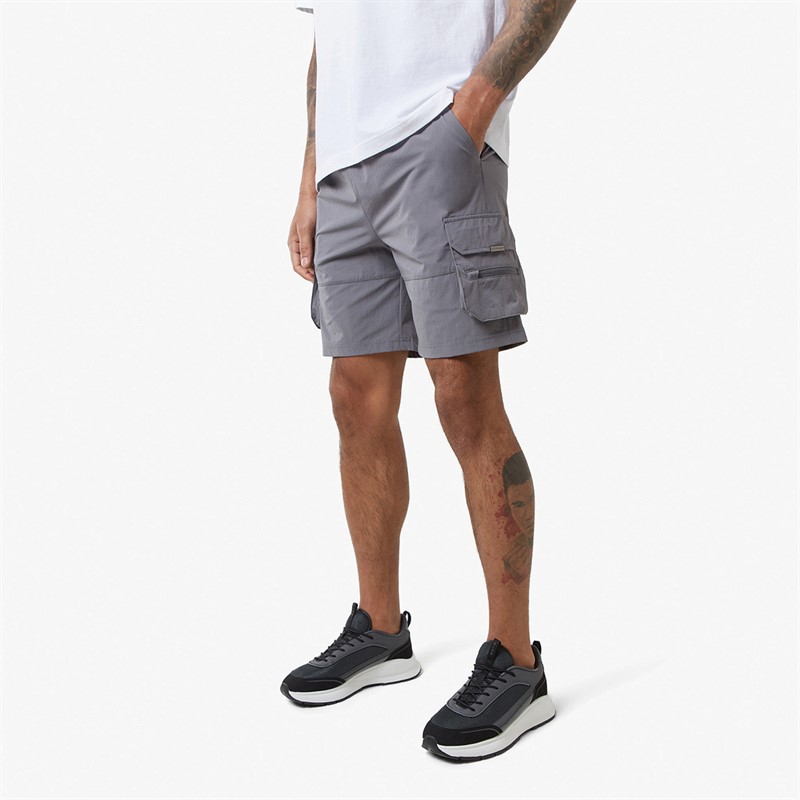 Mens Tech Stretch Poly Utility Shorts Charcoal 1 Mens Tech Stretch Poly Utility Shorts Charcoal