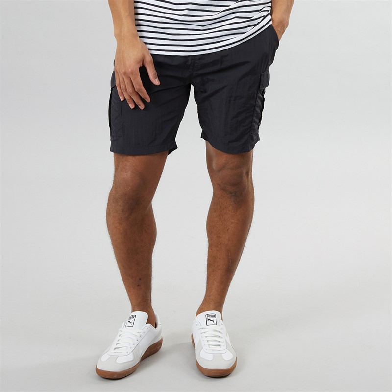 Mens Fine Taslan Cargo Shorts Navy