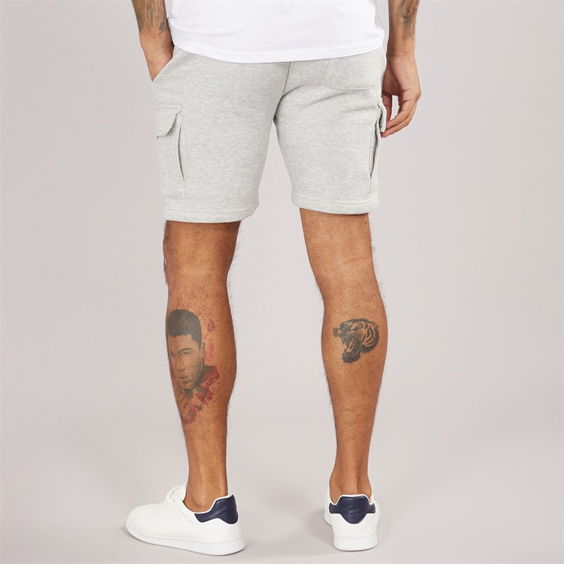 Mens Jersey Cargo Shorts Light Grey Mel 2 Mens Jersey Cargo Shorts Light Grey Mel