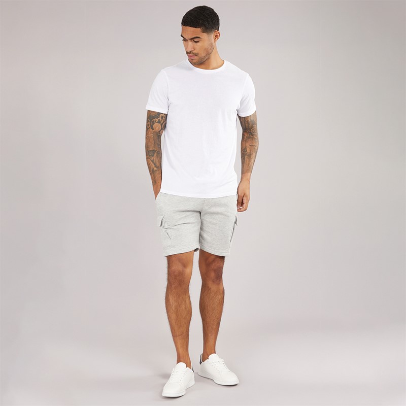 Mens Jersey Cargo Shorts Light Grey Mel 3 Mens Jersey Cargo Shorts Light Grey Mel