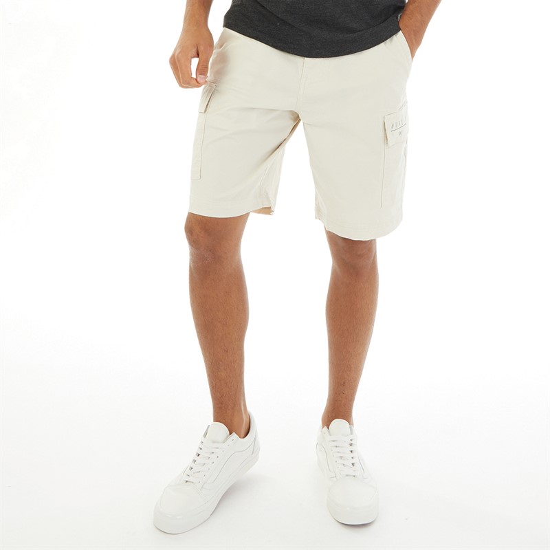 Mens Itinerary Cargo Pocket Walk Shorts Ivory