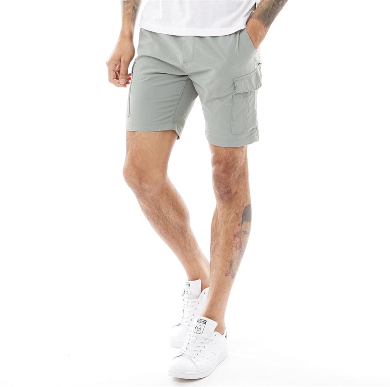 Mens Fine Taslan Cargo Shorts Sage