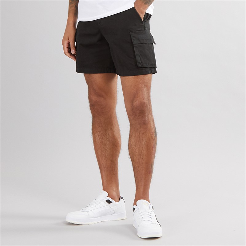 Mens Cargo Shorts Black