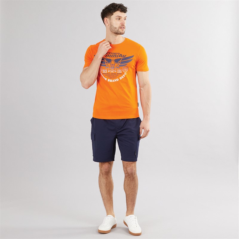 Mens Brent Cargo Shorts Blue 3 Mens Brent Cargo Shorts Blue