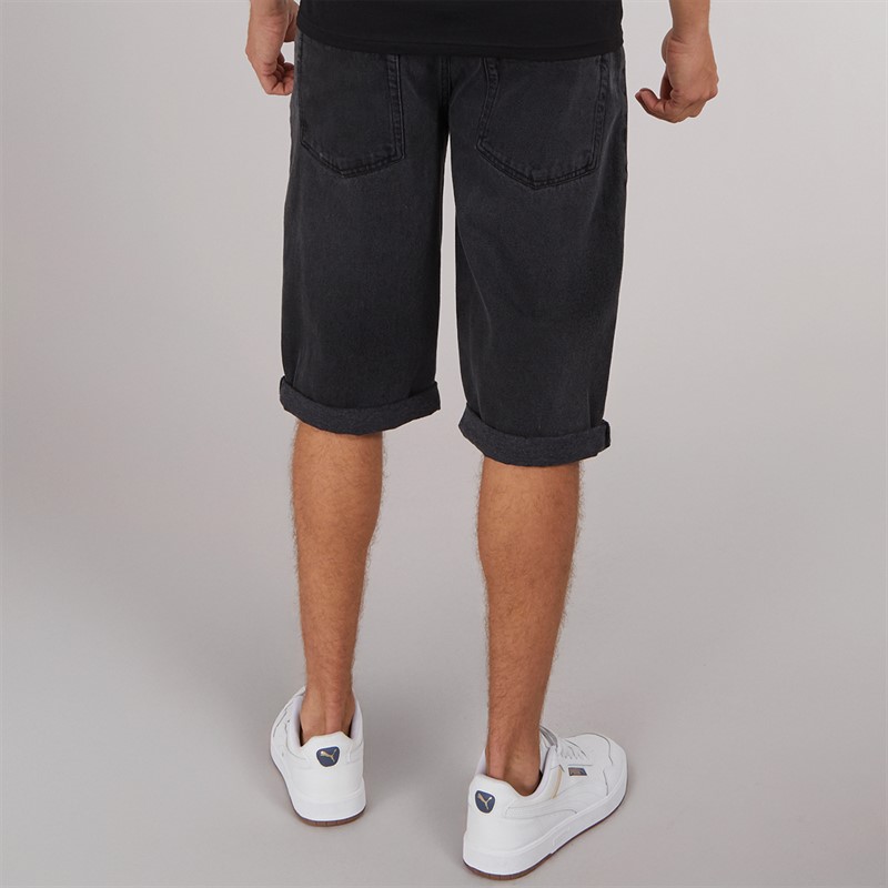 Mens Tillforth Baggy Denim Shorts Black Wash 2 Mens Tillforth Baggy Denim Shorts Black Wash