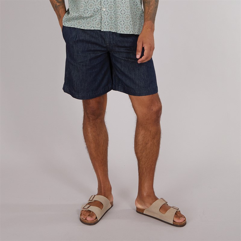 Mens Loose-Nolan Denim Shorts Dark Blue Denim 1 Mens Loose-Nolan Denim Shorts Dark Blue Denim