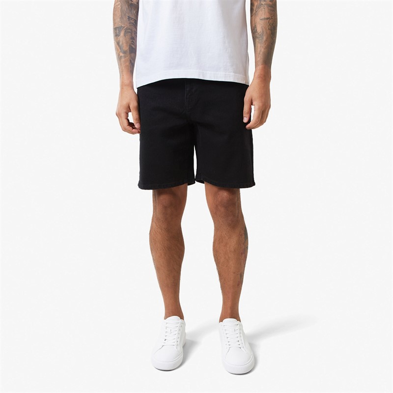 Mens Relaxed Fit Denim Shorts Black 1 Mens Relaxed Fit Denim Shorts Black