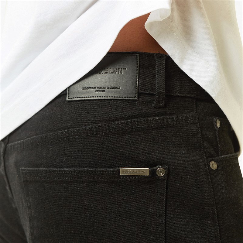 Mens Relaxed Fit Denim Shorts Black 3 Mens Relaxed Fit Denim Shorts Black