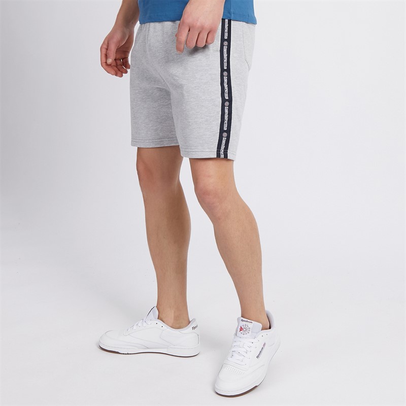 Mens Taped Shorts Grey Marl