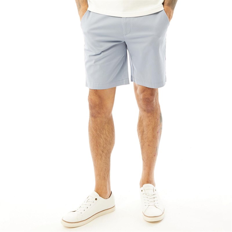 Mens Slim Fit Stretch Chino Shorts Sky