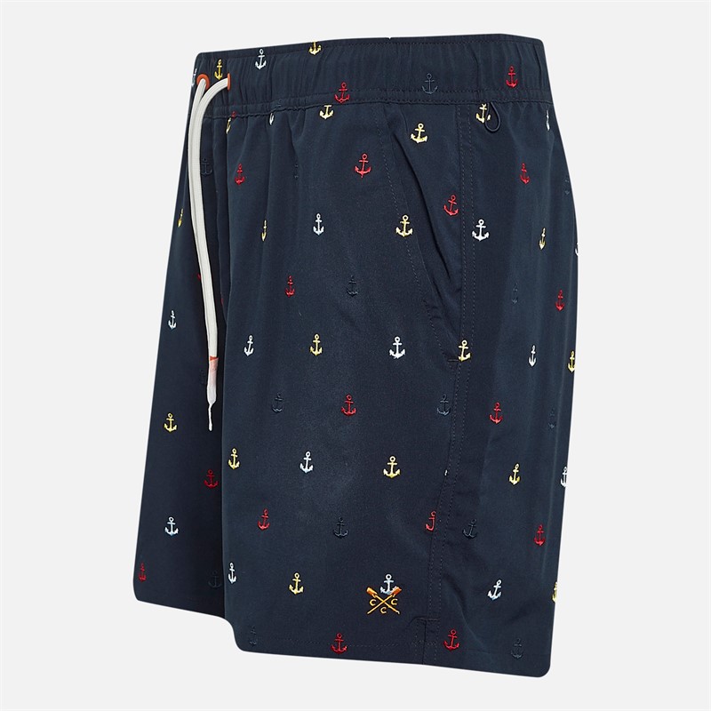 Mens Anchor Swim Shorts Dark Navy 3 Mens Anchor Swim Shorts Dark Navy