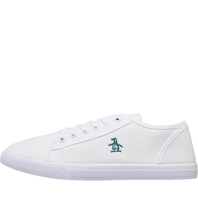 Mens Sparton Canvas Pumps White