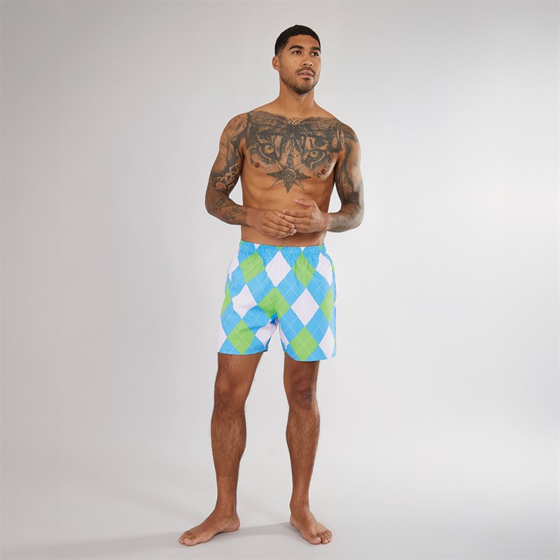 Mens Swim Shorts Argentine Blue/Multico 4 Mens Swim Shorts Argentine Blue/Multico