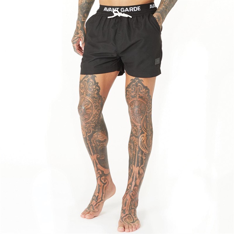 Mens Abroad Swim Shorts Black