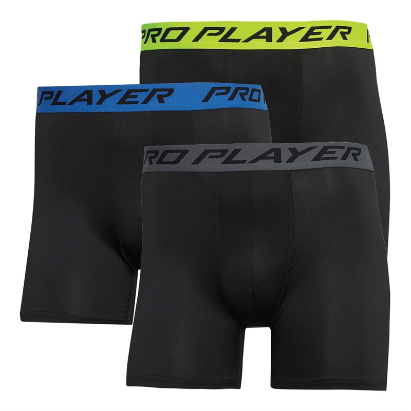 Mens Performance Three Pack Boxers Black/Multi