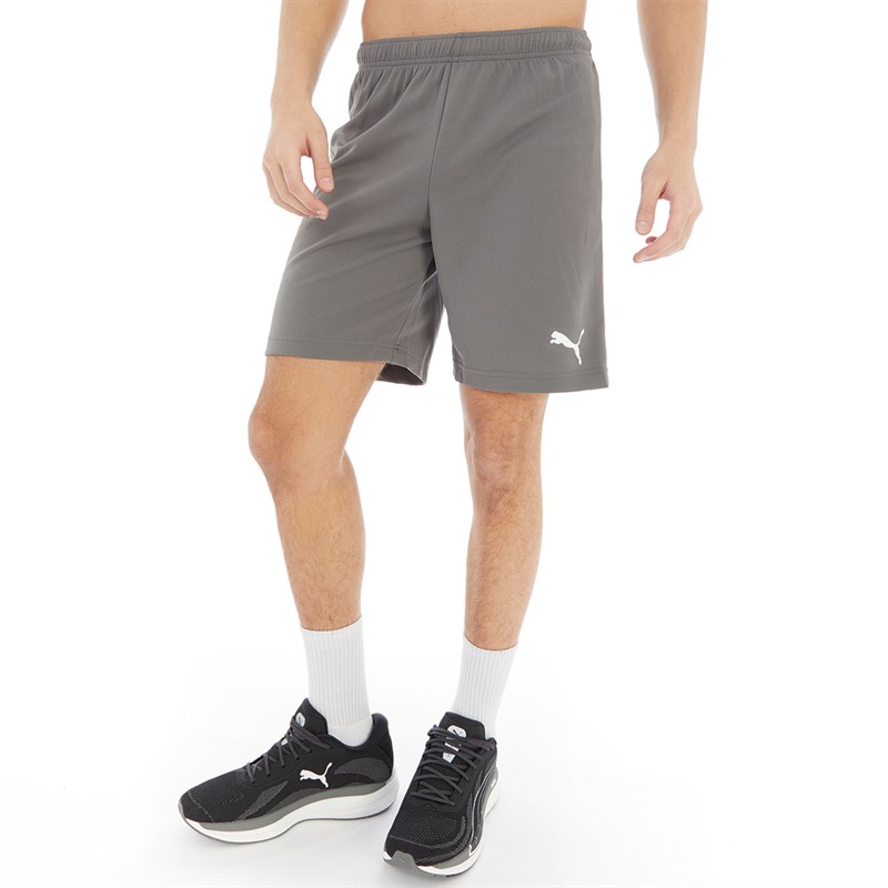 Mens teamRISE Training Shorts Smoked Pearl/ White