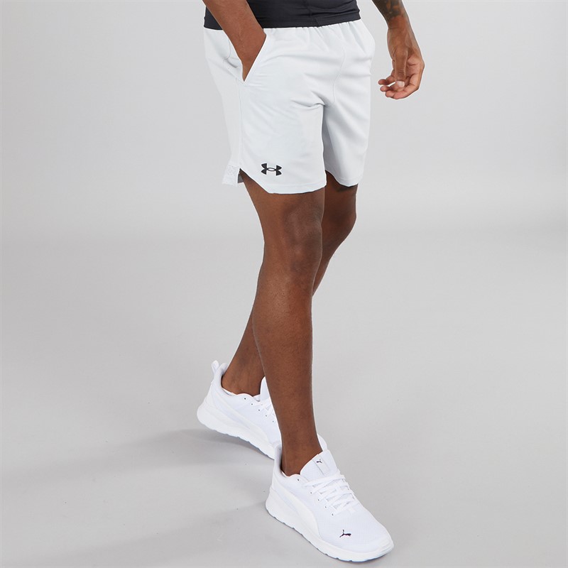Mens UA Vanish Woven 6 Inch Shorts Halo Grey/Black