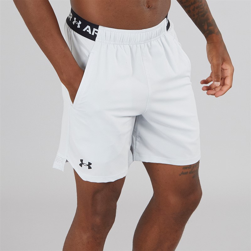 Mens UA Vanish Woven 6 Inch Shorts Halo Grey/Black 2 Mens UA Vanish Woven 6 Inch Shorts Halo Grey/Black