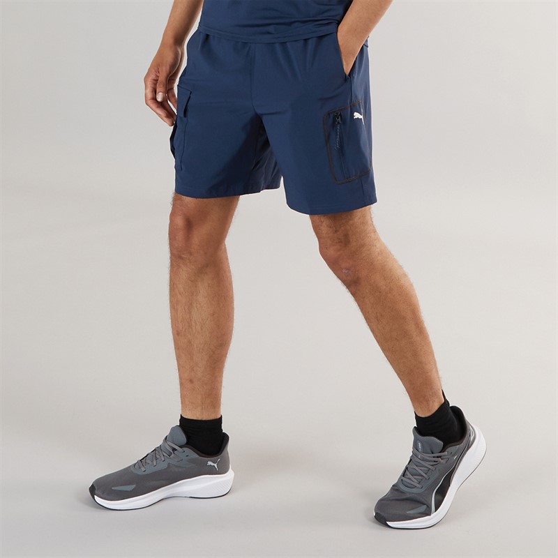 Mens M Train 7 Woven Cargo Shorts Club Navy