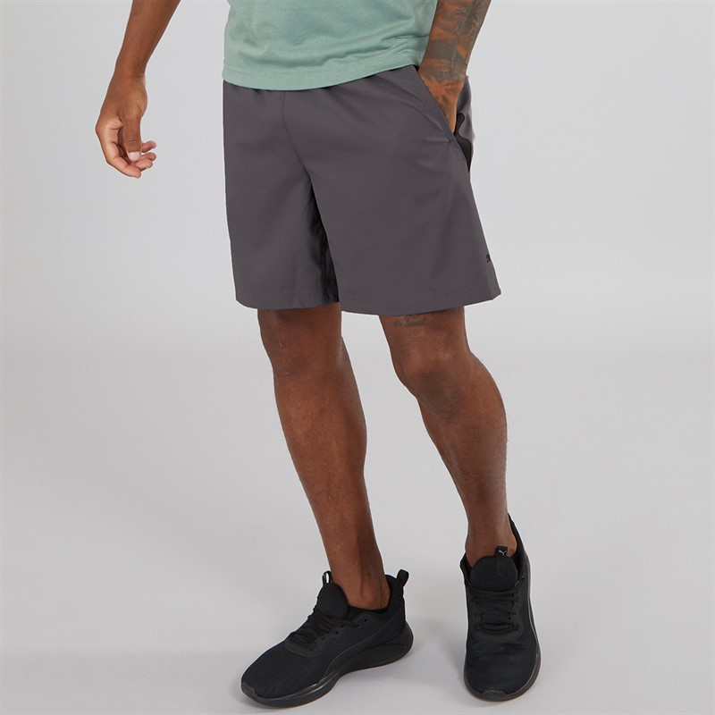 Mens Train All Day Woven Shorts Galactic Gray