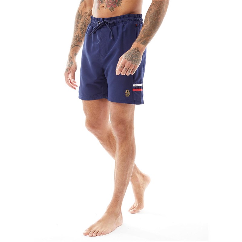 Mens Tapehead Swim Shorts Navy White