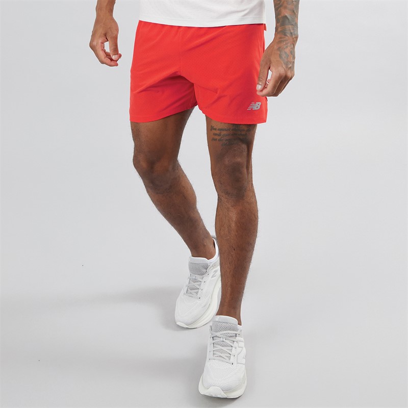 Mens RC Performance 5 Inch Running Shorts Neo Flame