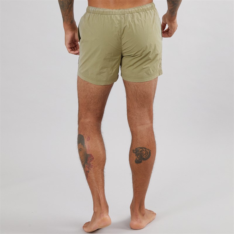 Mens Farris Crinkle Swim Shorts Green 2 Mens Farris Crinkle Swim Shorts Green