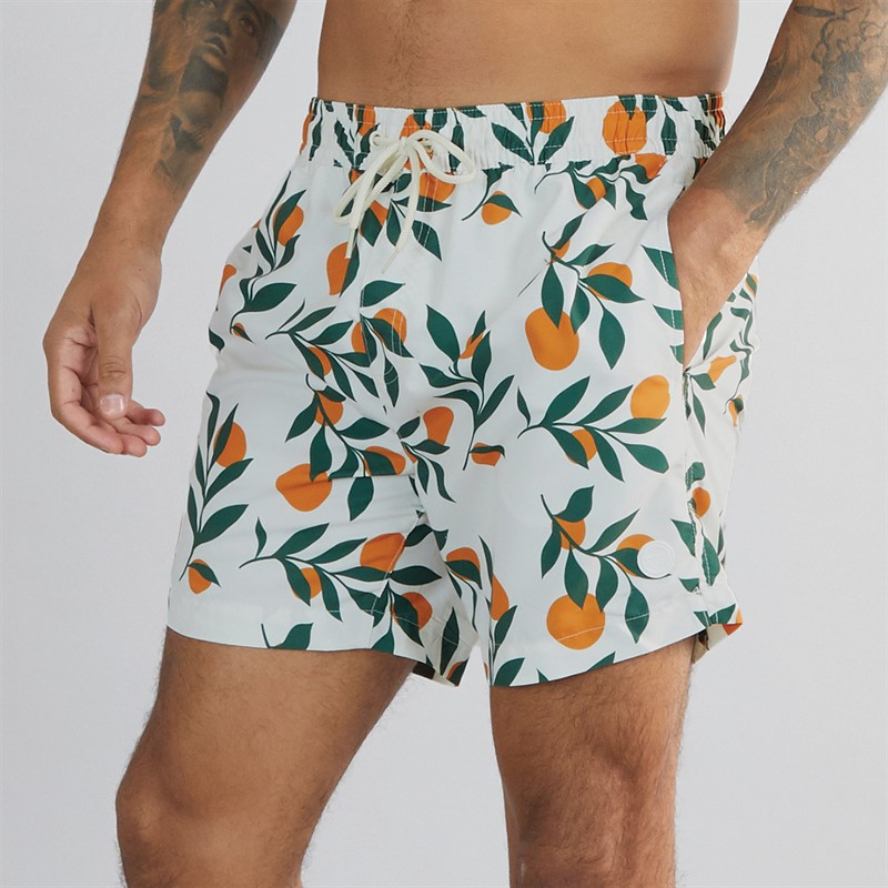 Mens Ripen Microfibre Swim Shorts Cream