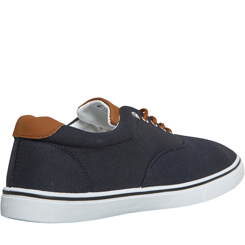 Mens FCUK Deck Canvas Pumps Navy 5 Mens FCUK Deck Canvas Pumps Navy