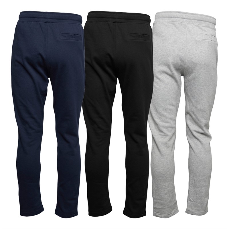Mens Marigold Three Pack Open Hem Joggers Black/Navy/Grey 2 Mens Marigold Three Pack Open Hem Joggers Black/Navy/Grey