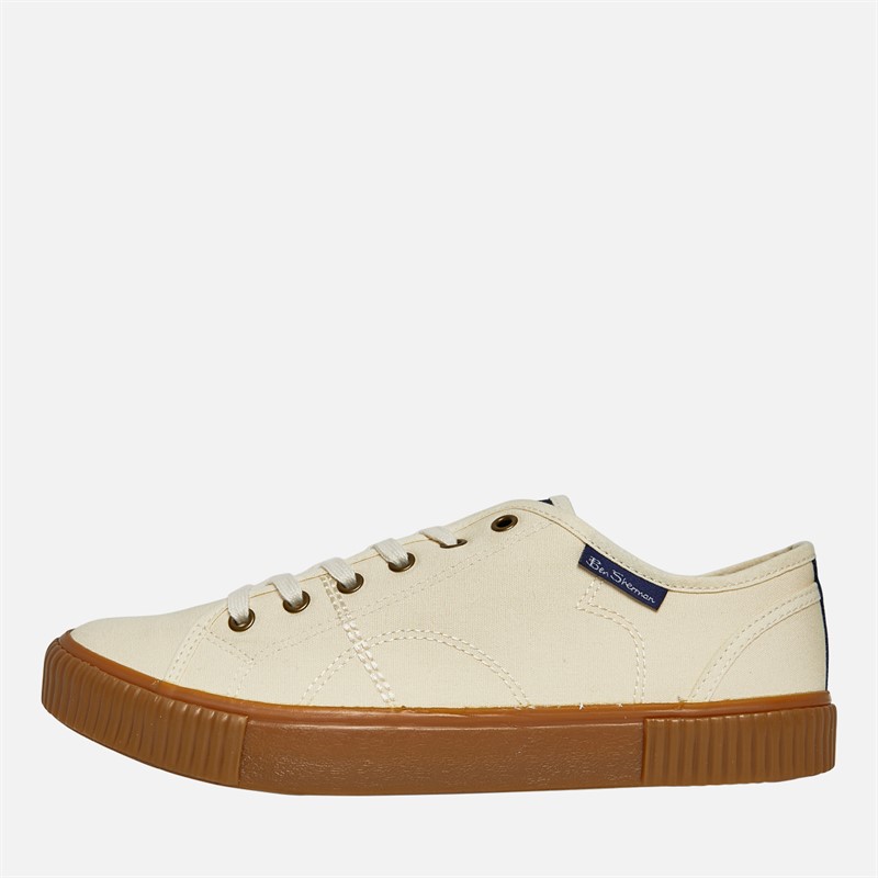 Mens Canvey Trainers Ecru Canvas