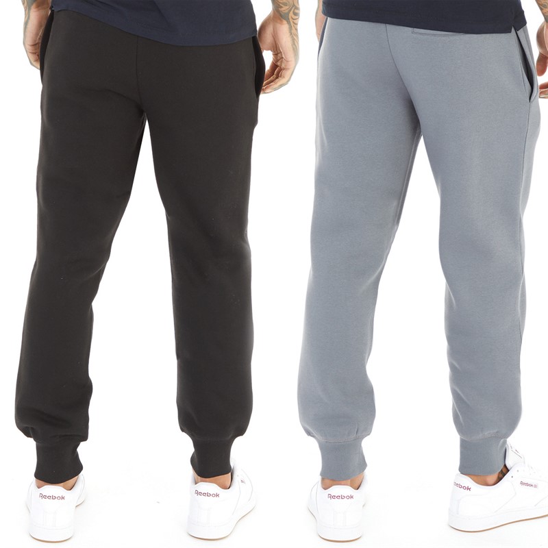 Mens Hummer Two Pack Joggers Black/Steel Grey 2 Mens Hummer Two Pack Joggers Black/Steel Grey