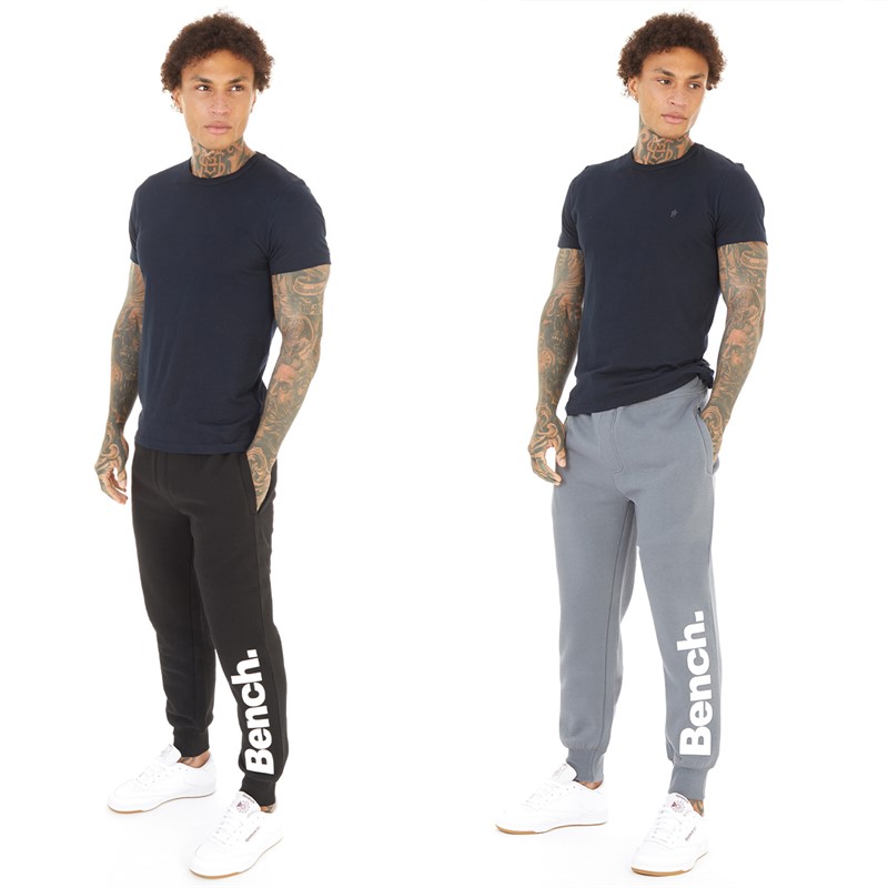 Mens Hummer Two Pack Joggers Black/Steel Grey 3 Mens Hummer Two Pack Joggers Black/Steel Grey