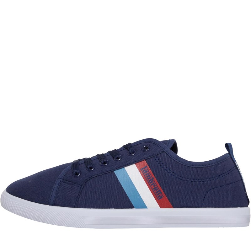 Mens Spike Canvas Pumps Navy
