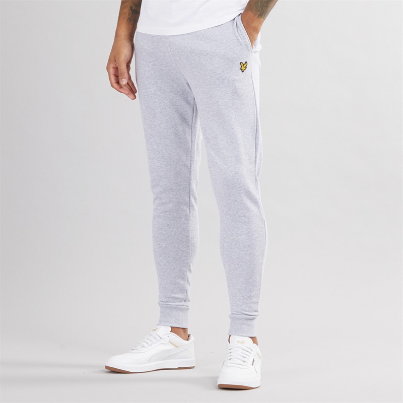 Mens Skinny Fit Joggers D24 Light Grey Marl