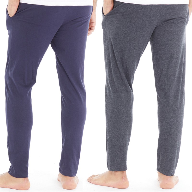 Mens Rene Two Pack Loungewear Joggers Charcoal/Navy 2 Mens Rene Two Pack Loungewear Joggers Charcoal/Navy