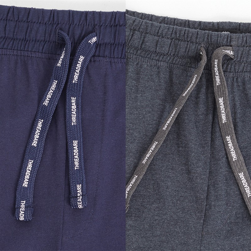 Mens Rene Two Pack Loungewear Joggers Charcoal/Navy 3 Mens Rene Two Pack Loungewear Joggers Charcoal/Navy