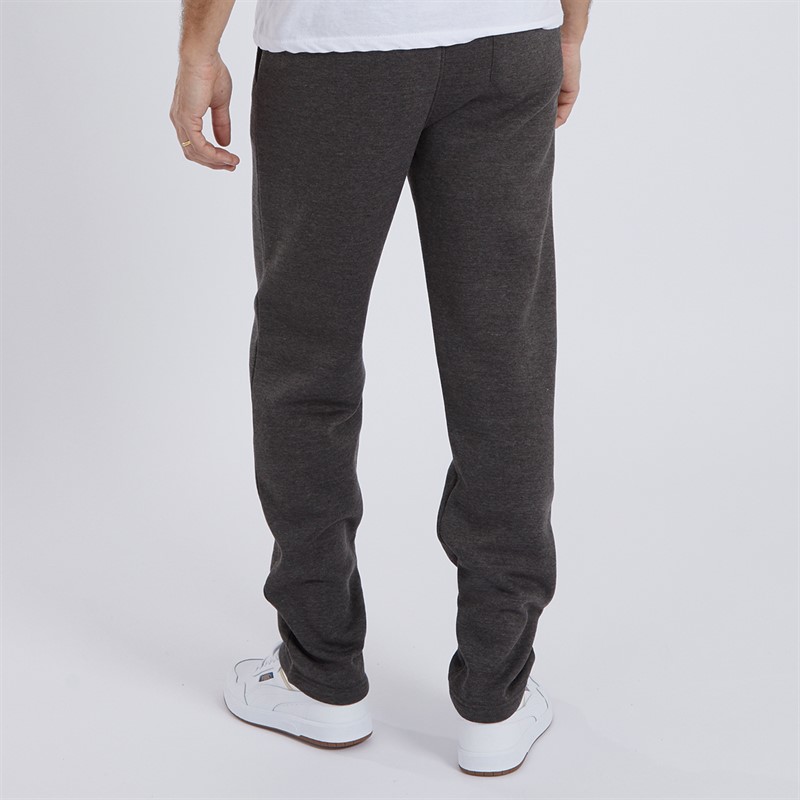 Mens Open Hem Joggers Charcoal Marl 2 Mens Open Hem Joggers Charcoal Marl
