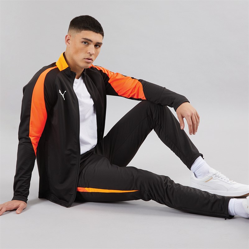 Mens IndividualLIGA Tracksuit Black/Heat Fire 3 Mens IndividualLIGA Tracksuit Black/Heat Fire
