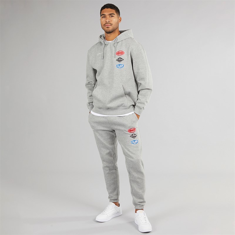 Mens Vintage Badge Tracksuit Grey Marl