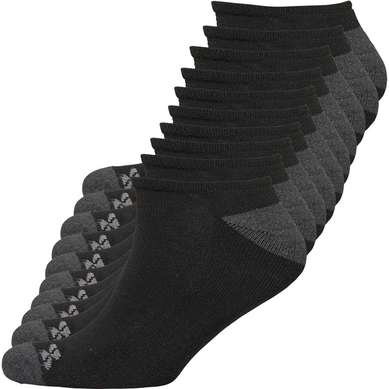 Sport x Fit Mens Ten Pack Cushioned No Show Socks Black