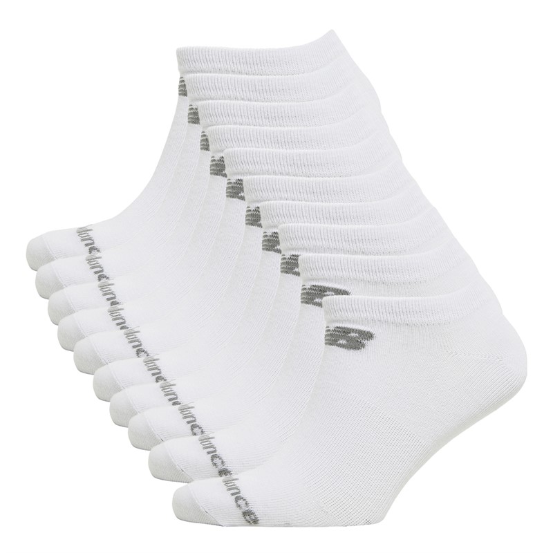 Ten Pack No Show Socks White