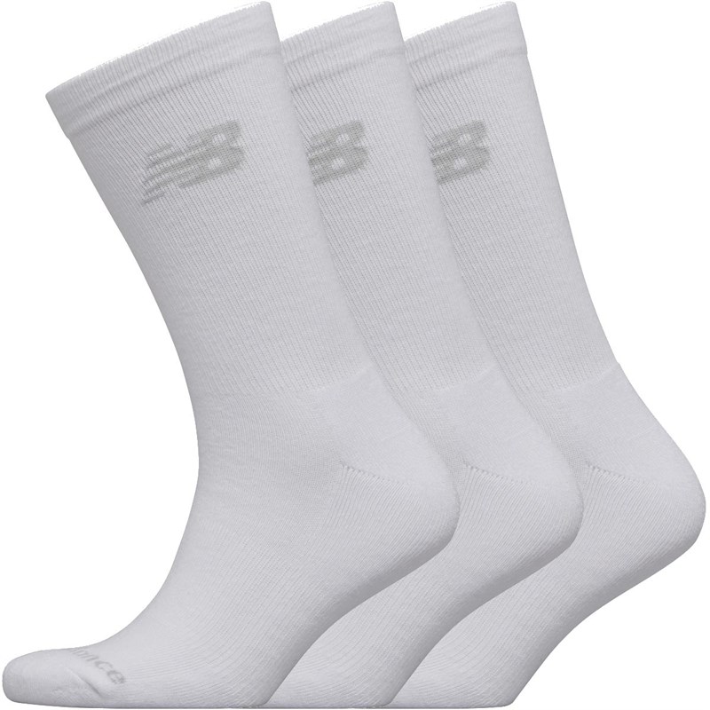 Three Pack Cushioned Crew Socks White