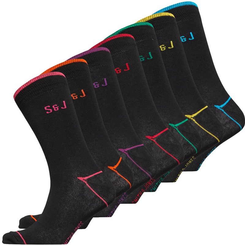 Mens Madlin Seven Pack Socks Assorted