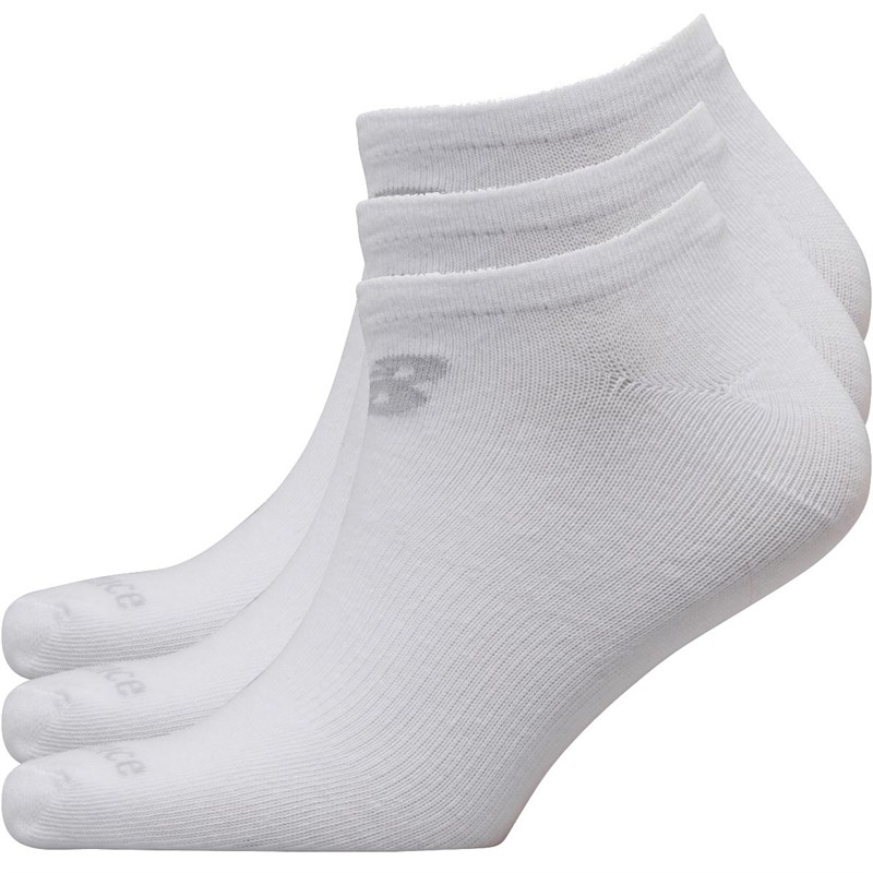 Three Pack No Show Socks White