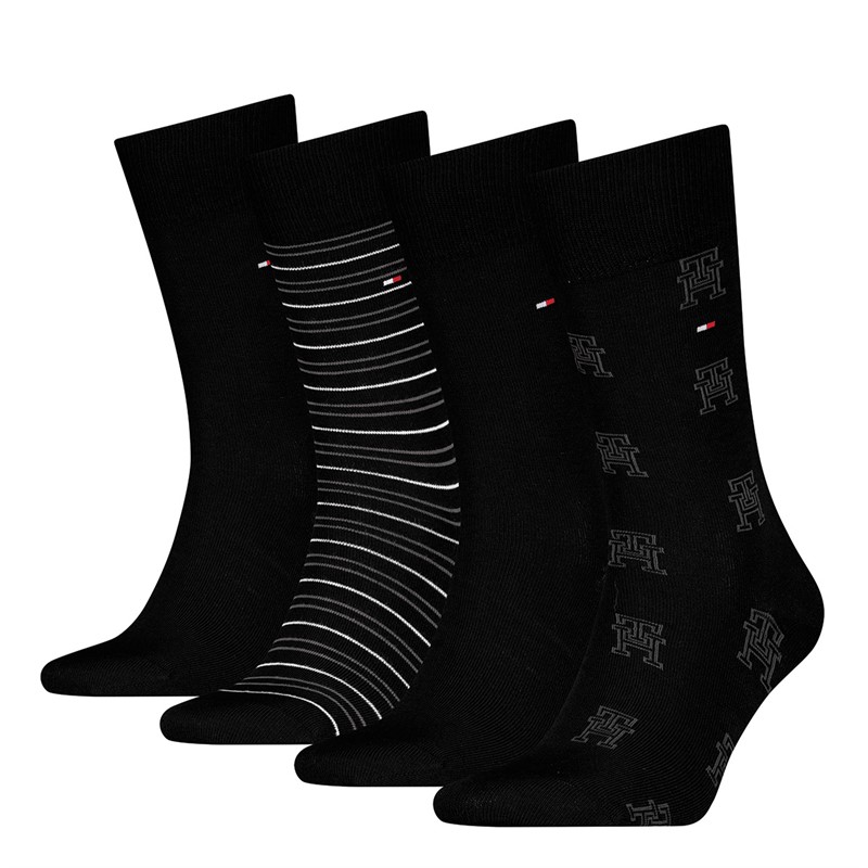 Mens Four Pack Socks With Gift Box Black 1 Mens Four Pack Socks With Gift Box Black