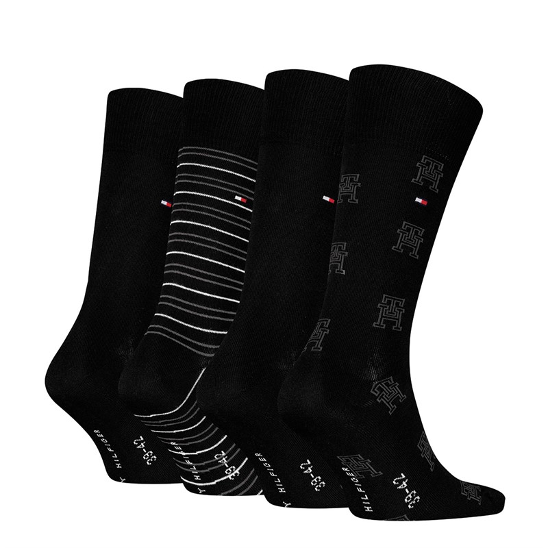 Mens Four Pack Socks With Gift Box Black 2 Mens Four Pack Socks With Gift Box Black